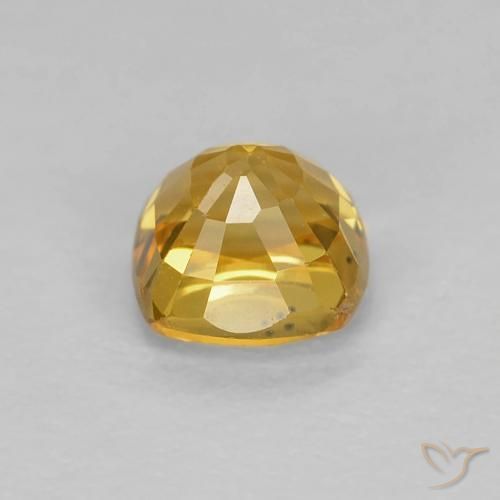 Saphir Doré naturelle Coussin, 0.68 ct, VVS-VS