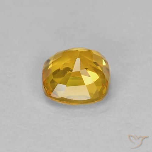 Saphir Doré naturelle Coussin, 0.55 ct, VVS