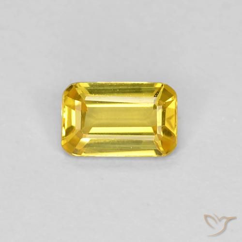 0.34ct Naturel Doré jaunâtre Saphir, Taille émeraude, VVS-VS