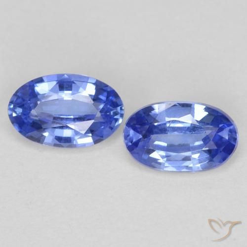 0.55ctw Naturel Bleu pastel Saphir, ovale, VS