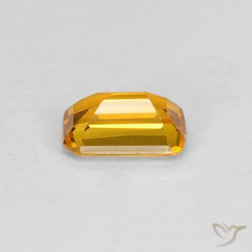 Saphir Doré foncé naturelle Octogone / coupe Émeraude, 0.37 ct, VVS