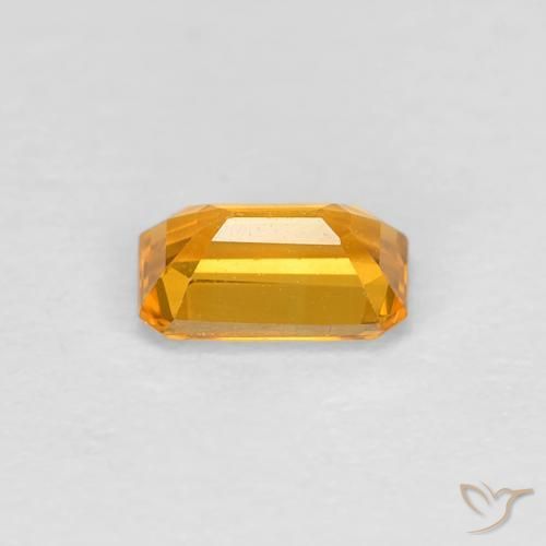 Saphir Or-orange moyen naturelle Octogone / coupe Émeraude, 0.38 ct, VVS