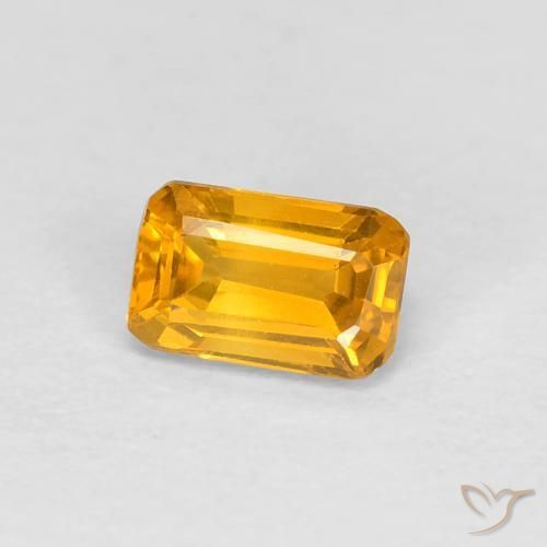 Saphir Orange-or naturelle Octogone / coupe Émeraude, 0.42 ct, VVS