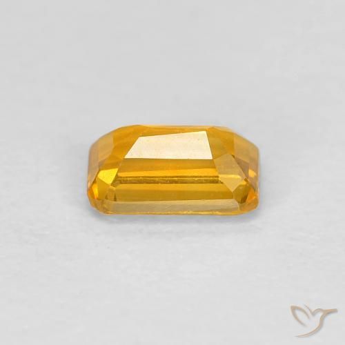 Saphir Orange-or naturelle Octogone / coupe Émeraude, 0.42 ct, VVS