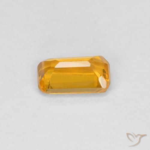 Saphir Or-orange moyen naturelle Octogone / coupe Émeraude, 0.36 ct, VVS