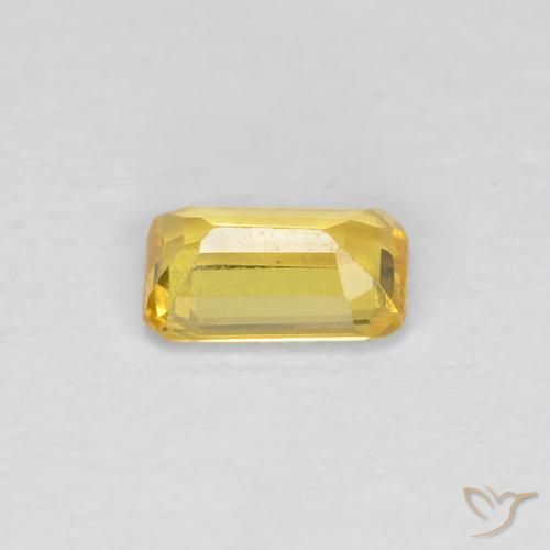 Saphir Jaune Toscane naturelle Octogone / coupe Émeraude, 0.34 ct, VVS-VS