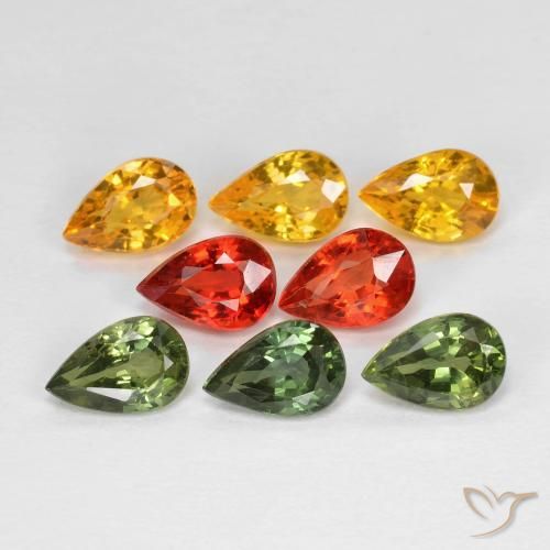 Shop natural 4.75ct Multicolore Saphir gems, En forme de poire, from Tanzanie at GemSelect. In stock, global shipping!