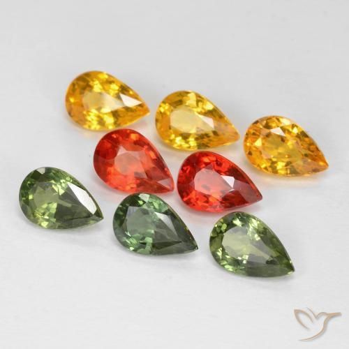 Shop natural 4.75ct Multicolore Saphir gems, En forme de poire, from Tanzanie at GemSelect. In stock, global shipping!
