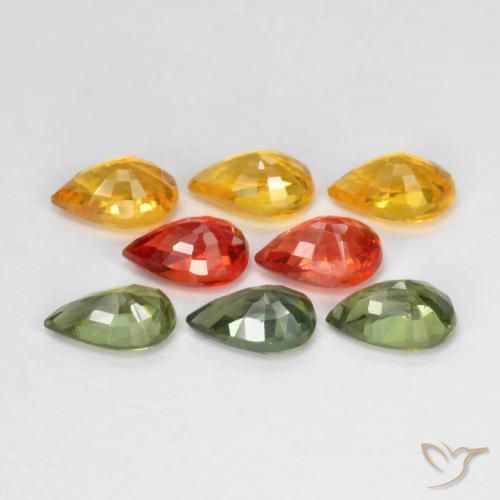 Shop natural 4.75ct Multicolore Saphir gems, En forme de poire, from Tanzanie at GemSelect. In stock, global shipping!