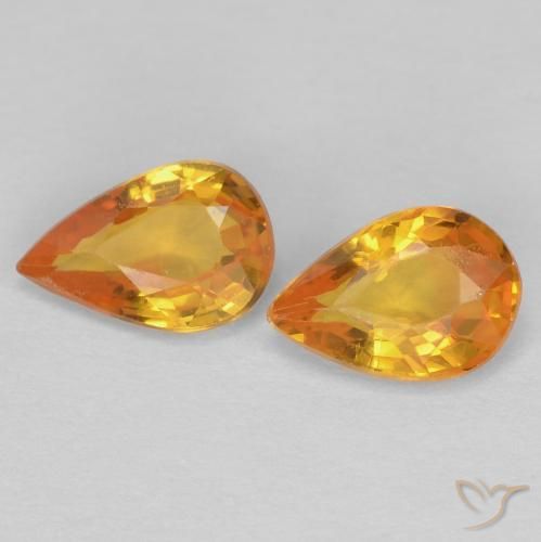 0.90ctw Naturel Or Saphir, En forme de poire, VS