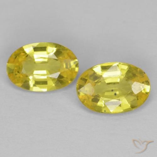 1.01ctw Naturel Jaune clair Saphir, ovale, VVS