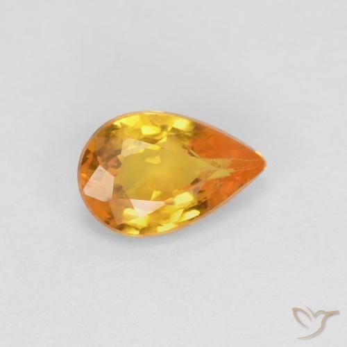 Saphir Or naturelle En forme de poire, 0.53 ct, VVS-VS
