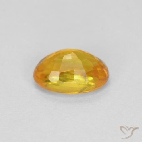 Saphir Doré naturelle ovale, 0.72 ct, VVS-VS