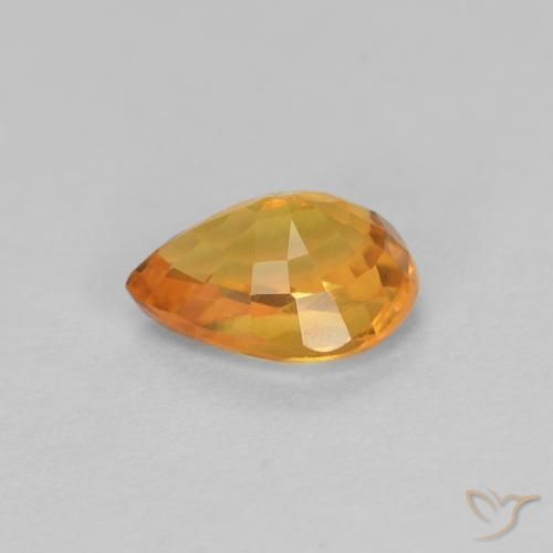 Saphir Or naturelle En forme de poire, 0.61 ct, VVS-VS