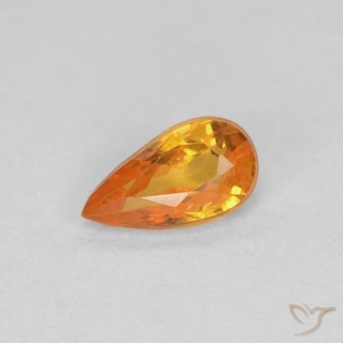 0.36ct Naturel Or Saphir, En forme de poire, VVS