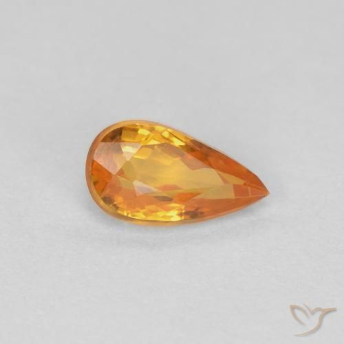 Saphir Or naturelle En forme de poire, 0.36 ct, VVS