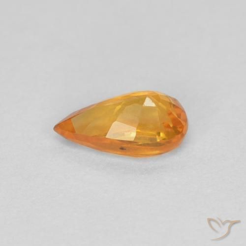 Saphir Or naturelle En forme de poire, 0.36 ct, VVS