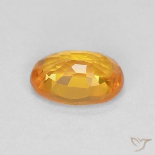 Saphir Or naturelle ovale, 0.69 ct, VS
