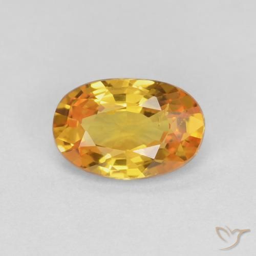 0.60ct Naturel Doré Saphir, ovale, VS