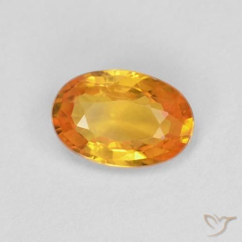Saphir Or naturelle ovale, 0.60 ct, VVS-VS