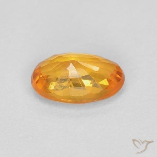 Saphir Or naturelle ovale, 0.60 ct, VVS-VS