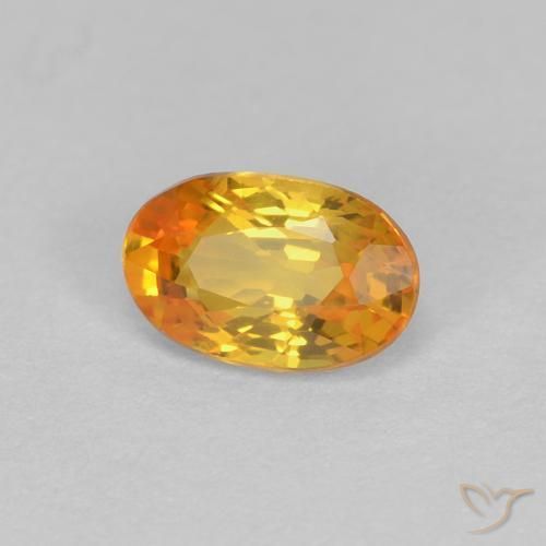 Saphir Or naturelle ovale, 0.61 ct, VVS