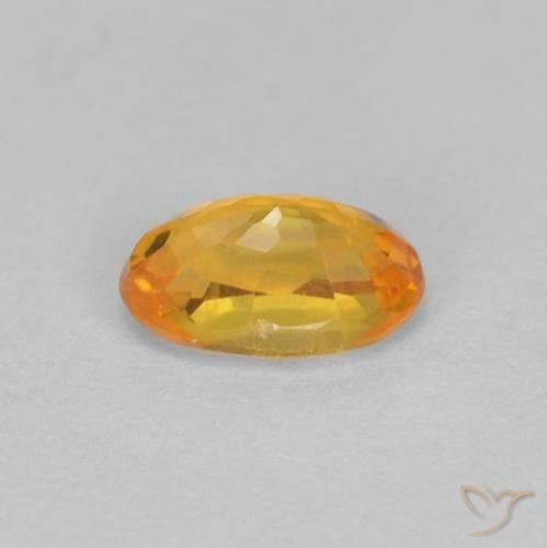 Saphir Or naturelle ovale, 0.61 ct, VVS