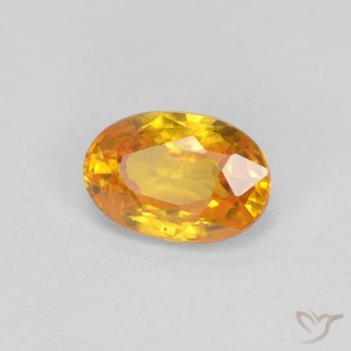 Saphir Or naturelle ovale, 0.62 ct, VVS