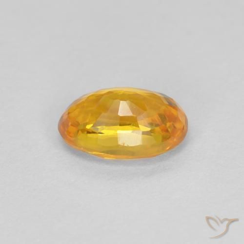 Saphir Or naturelle ovale, 0.62 ct, VVS