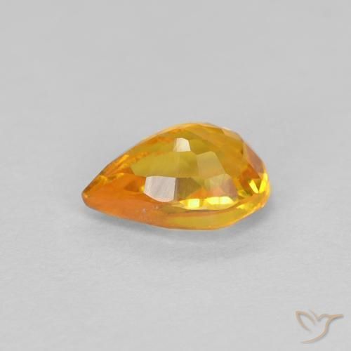 Saphir Or naturelle En forme de poire, 0.56 ct, VVS