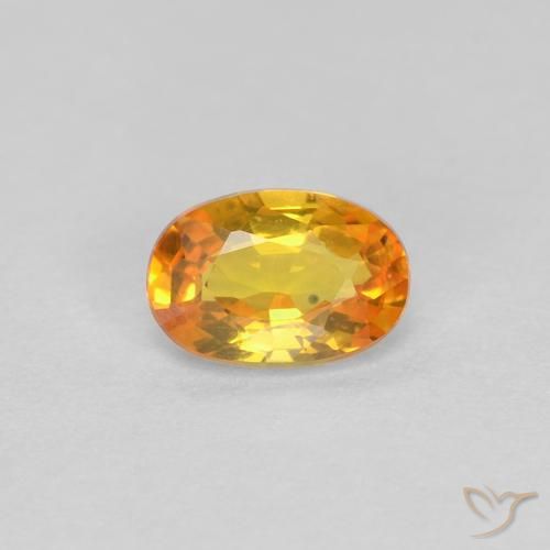 0.43ct Naturel Orange moyen Saphir, ovale, VVS-VS