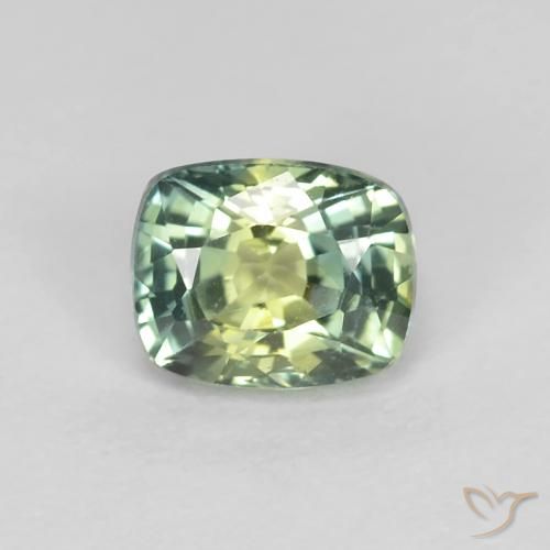 0.85ct Naturel Multicolore Saphir, Coussin, VVS