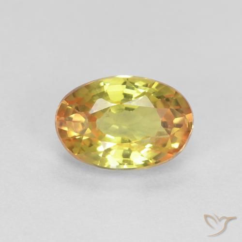 0.66ct Naturel Orange doré Saphir, ovale, VVS-VS