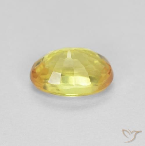 Saphir Orange doré naturelle ovale, 0.66 ct, VVS-VS