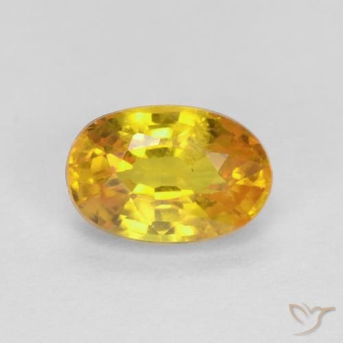 0.75ct Naturel Orange Doré Saphir, ovale, VS