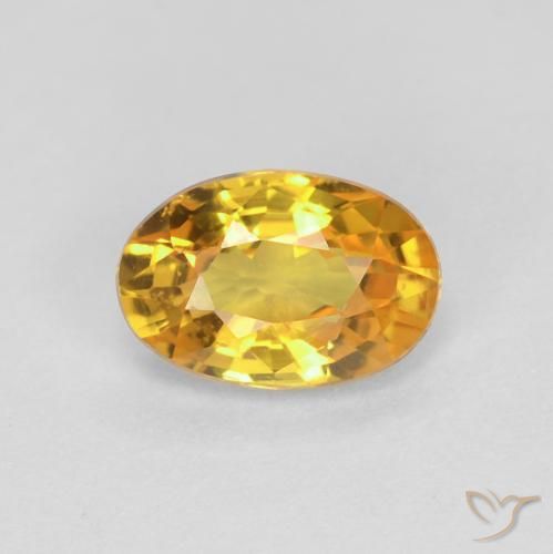 0.60ct Naturel Doré moyen Saphir, ovale, VVS