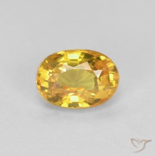 0.71ct Naturel Doré Saphir, ovale, VVS
