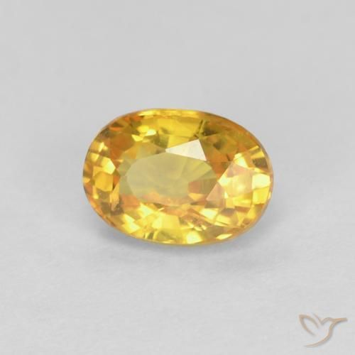 Saphir Doré naturelle ovale, 0.71 ct, VVS