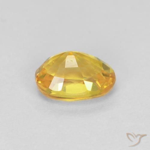Saphir Doré naturelle ovale, 0.71 ct, VVS