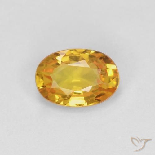 0.60ct Naturel Doré Saphir, ovale, VVS