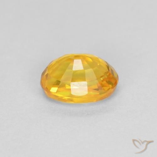 Saphir Doré naturelle ovale, 0.73 ct, VVS