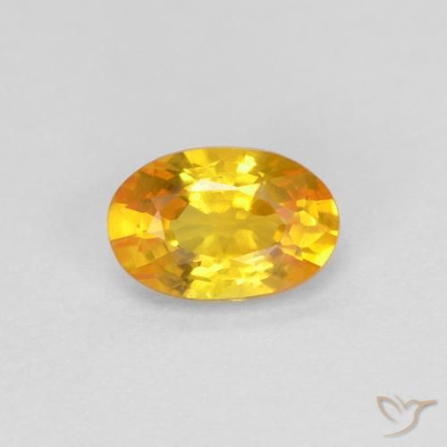0.59ct Naturel Doré Saphir, ovale, VVS