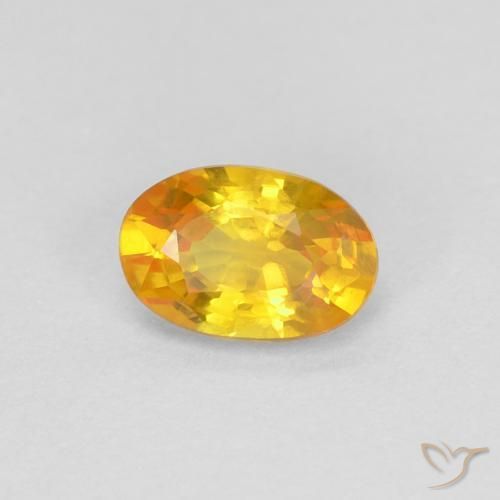 Saphir Doré naturelle ovale, 0.59 ct, VVS