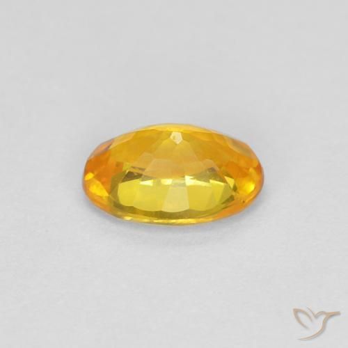 Saphir Doré naturelle ovale, 0.59 ct, VVS