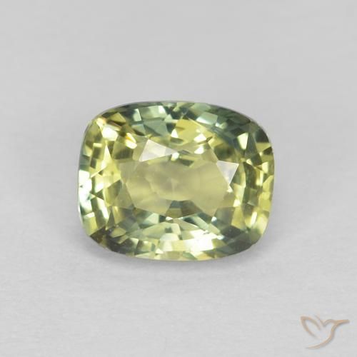 0.73ct Naturel Multicolore Saphir, Coussin, VVS