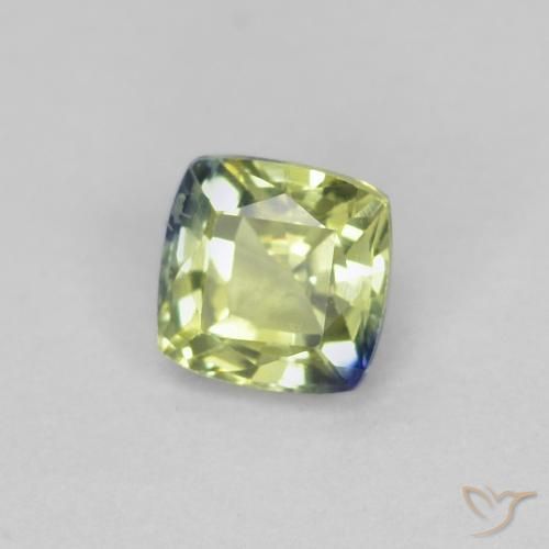 Saphir Multicolore naturelle Coussin, 0.51 ct, VVS-VS
