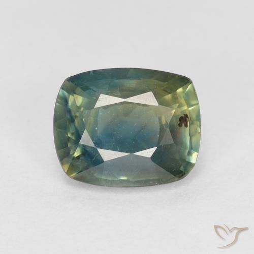 1.13ct Naturel Multicolore Saphir, Coussin, VS