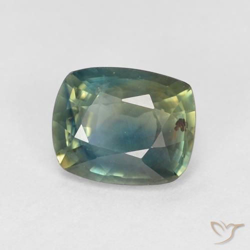 Saphir Multicolore naturelle Coussin, 1.13 ct, VS