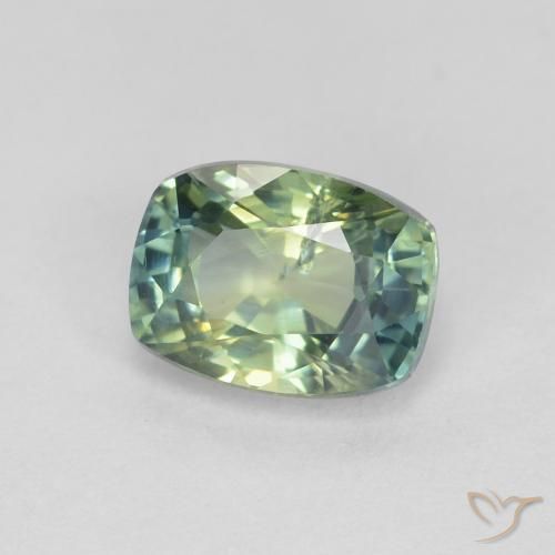 Saphir Multicolore naturelle Coussin, 1.22 ct, VS