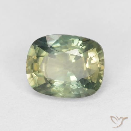 Saphir Multicolore naturelle Coussin, 1.40 ct, VS